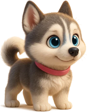 Blizzard the husky pup