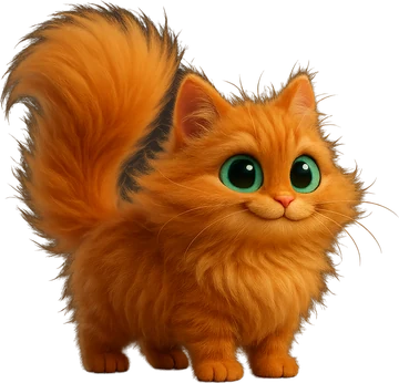 Mango the fluffy ginger cat