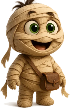 Wrappy the little mummy